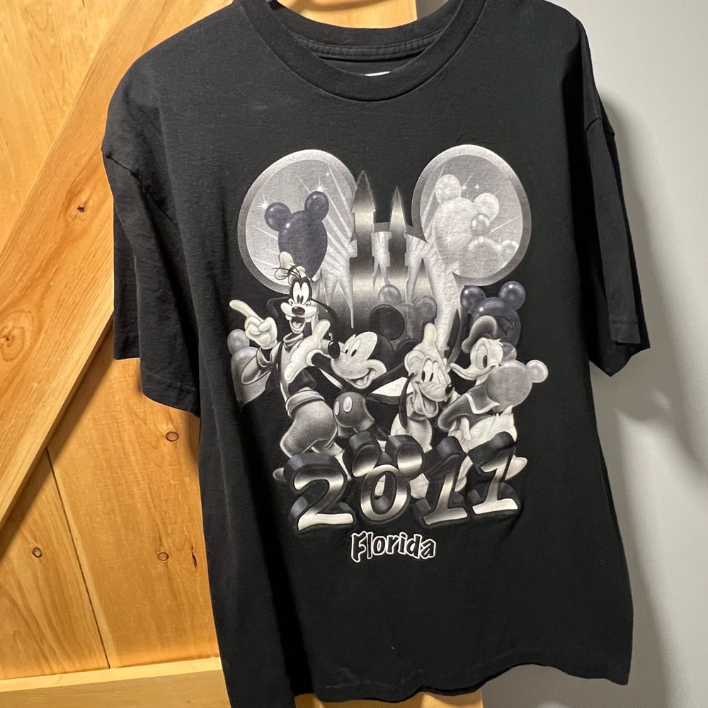 Disney Black Short Sleeve Graphic Tee